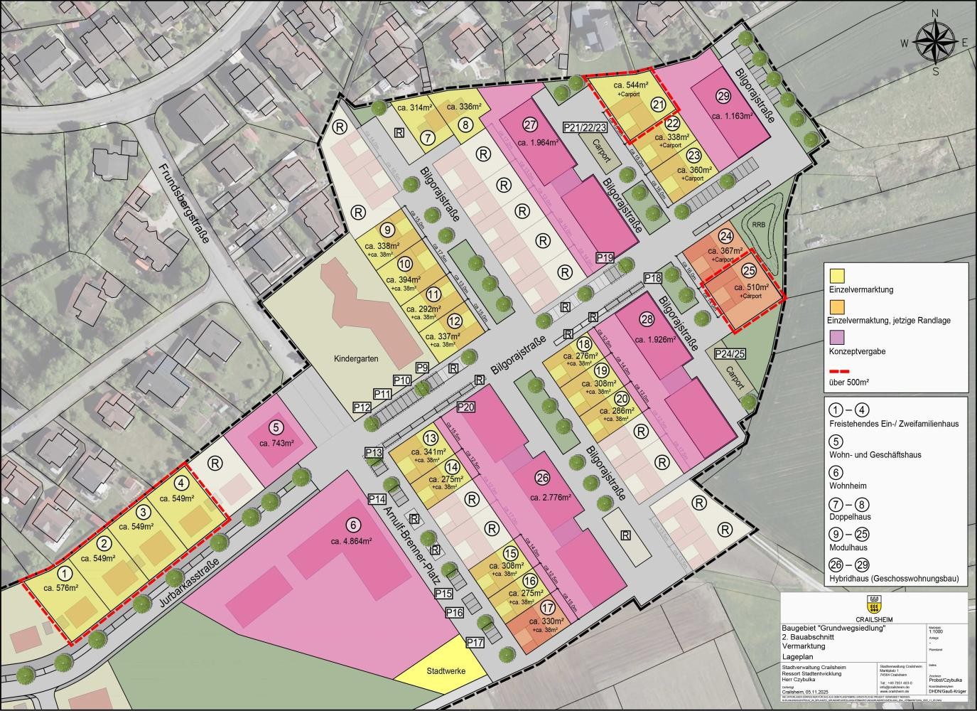 Bauplätze im Baugebiet Grundwegsiedlung