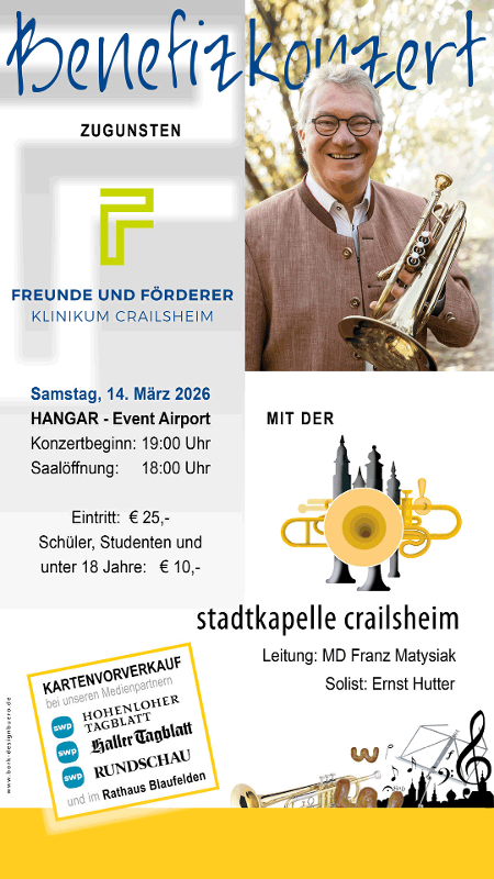 Plakat des Benefizkonzert mit Infos zur Veranstaltung