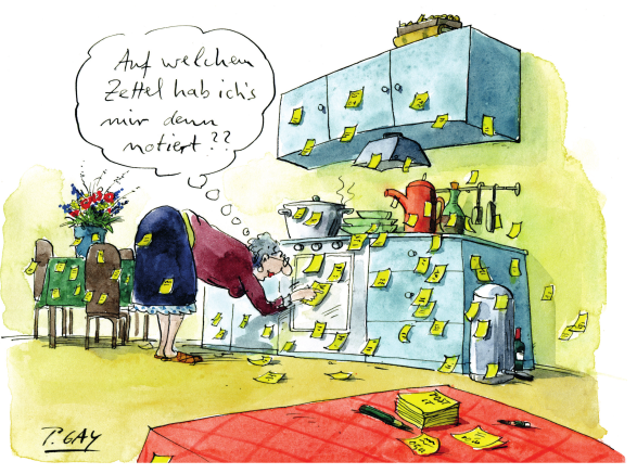 Karikatur zum Thema Demenz