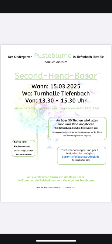 Flyer mit Infos zur Veranstaltung