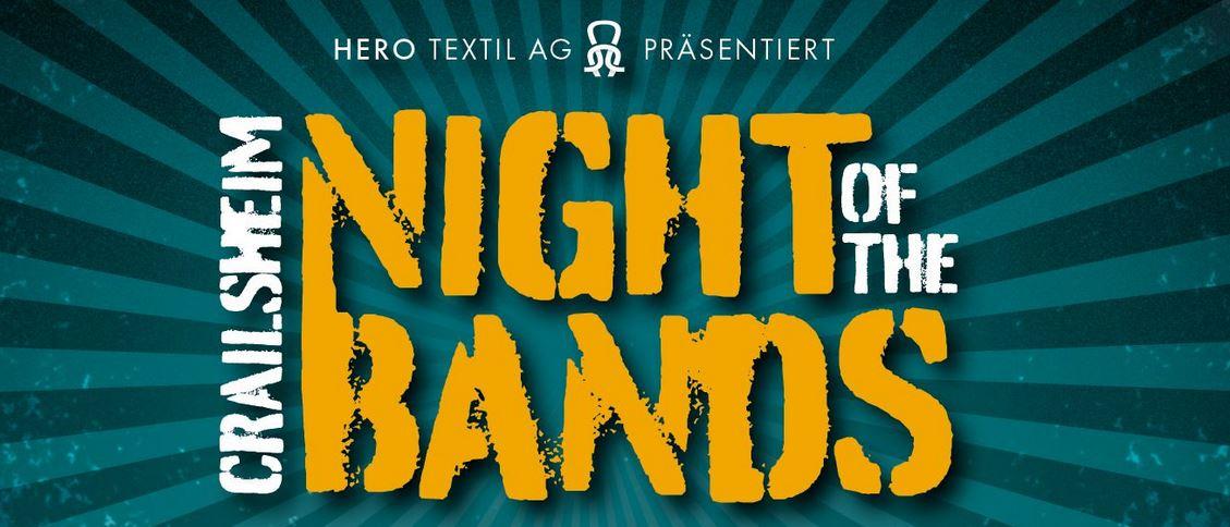 Plakat mit der Aufschrift Nights of the Bandds Crailsheim