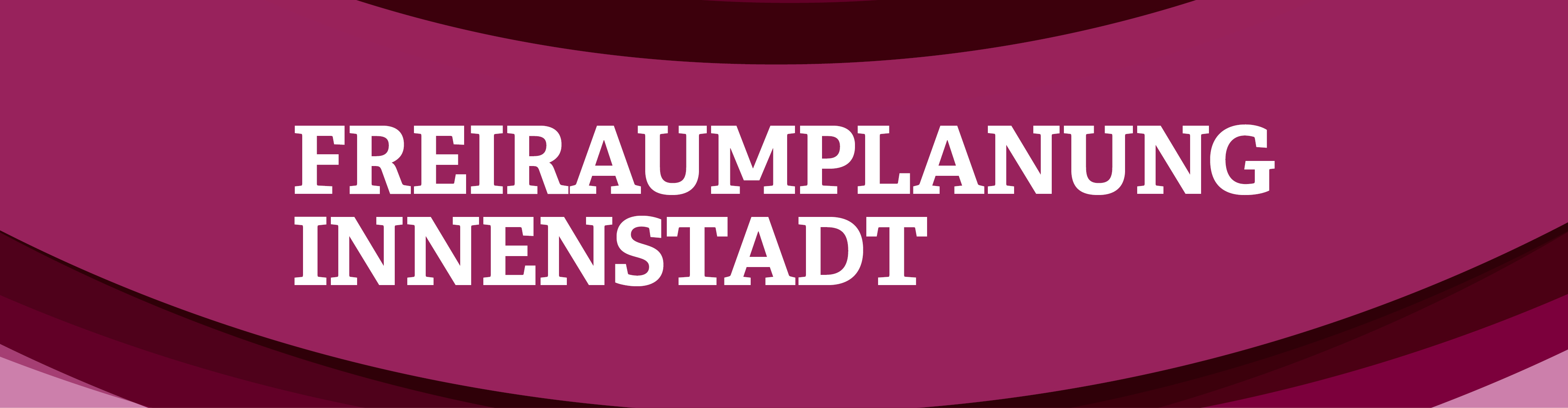 Werbebanner mit Logo und Clame zur Innenstadtentwicklung