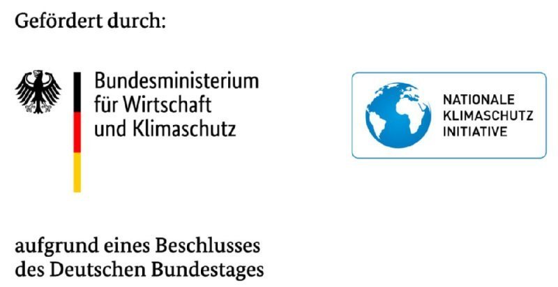 Logo des Bundesministeriums für Wirtschaft und Klimaschutz sowie das Logo der Nationalen Klimachutz Initaive