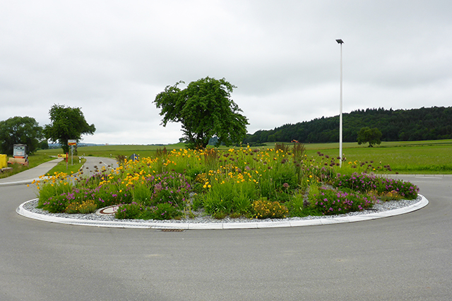 Kreisverkehr bei Goldbach